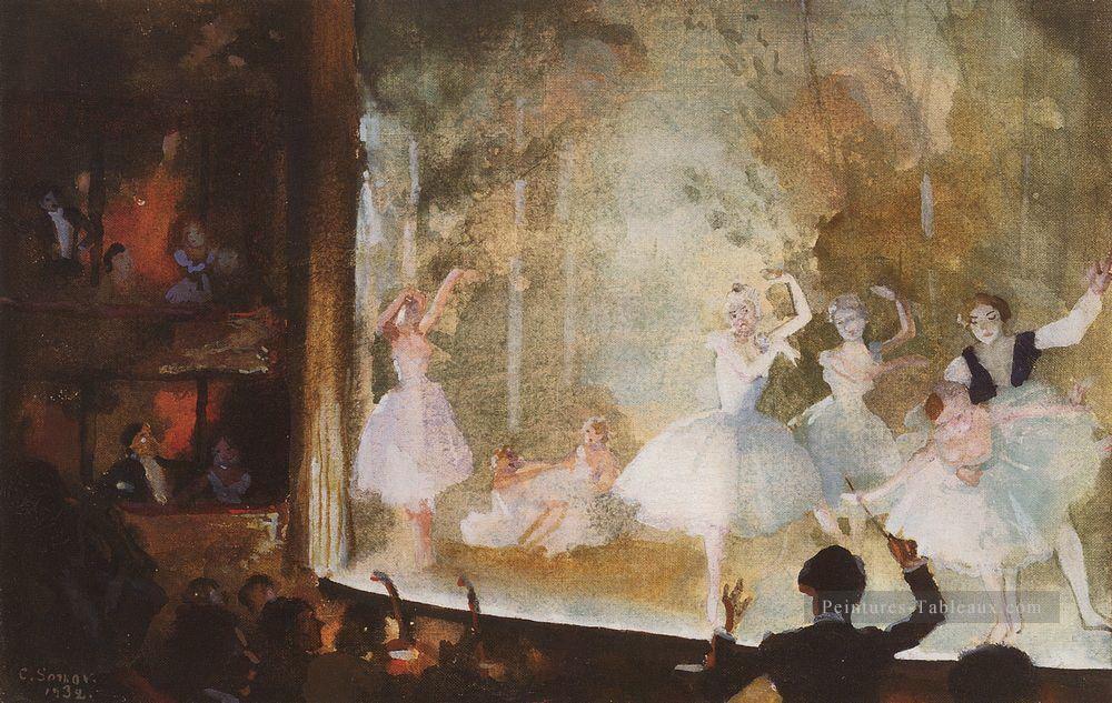 russes ballet champs elysees sylph Konstantin Somov Peintures à l'huile
